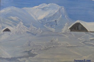 collection of winter paintings by Helen Polishuk (2)